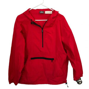 Vintage Woolrich Red Nylon Pullover Large